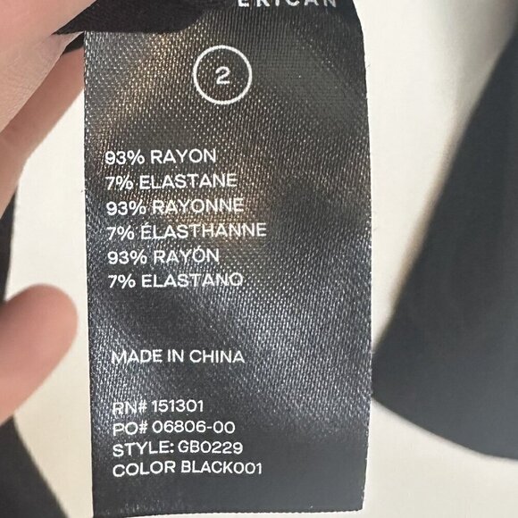 NWT Good American Black Stretch Long Sleeve Bodysuit - Size 2 (Medium) - Picture 5 of 13